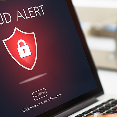 Fraud scam phishing caution deception concept